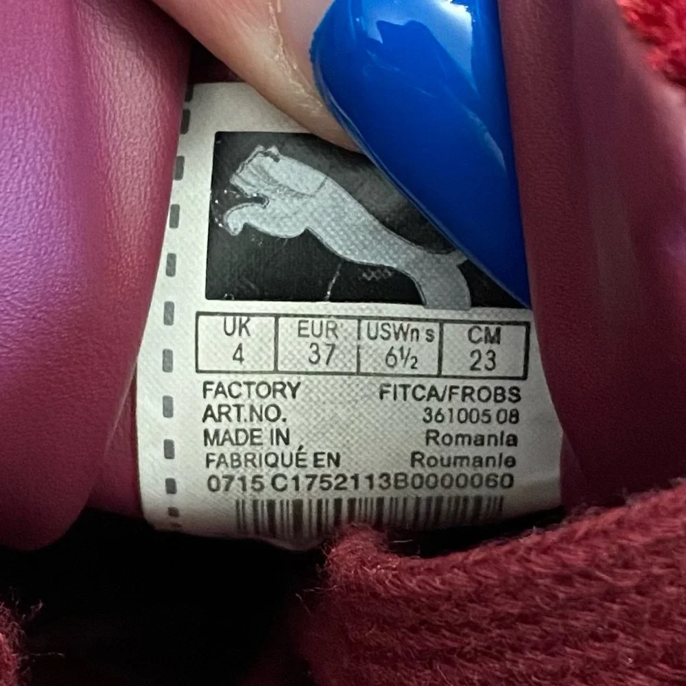 Puma x Fenty Rihanna velvet Burgundy red Creepers platform sneakers - Picture 6 of 6